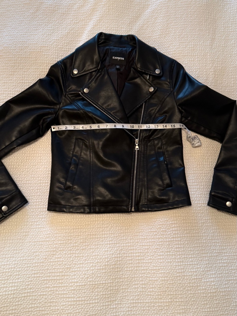 Express | Black Faux Leather Moto Jacket | Size = XS - Picture 4 of 6